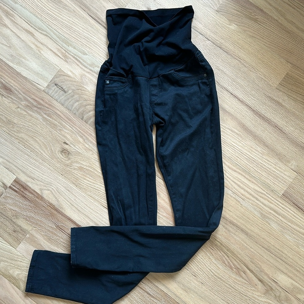 AG Adriano Goldschmeid black maternity stretch pants size 26R